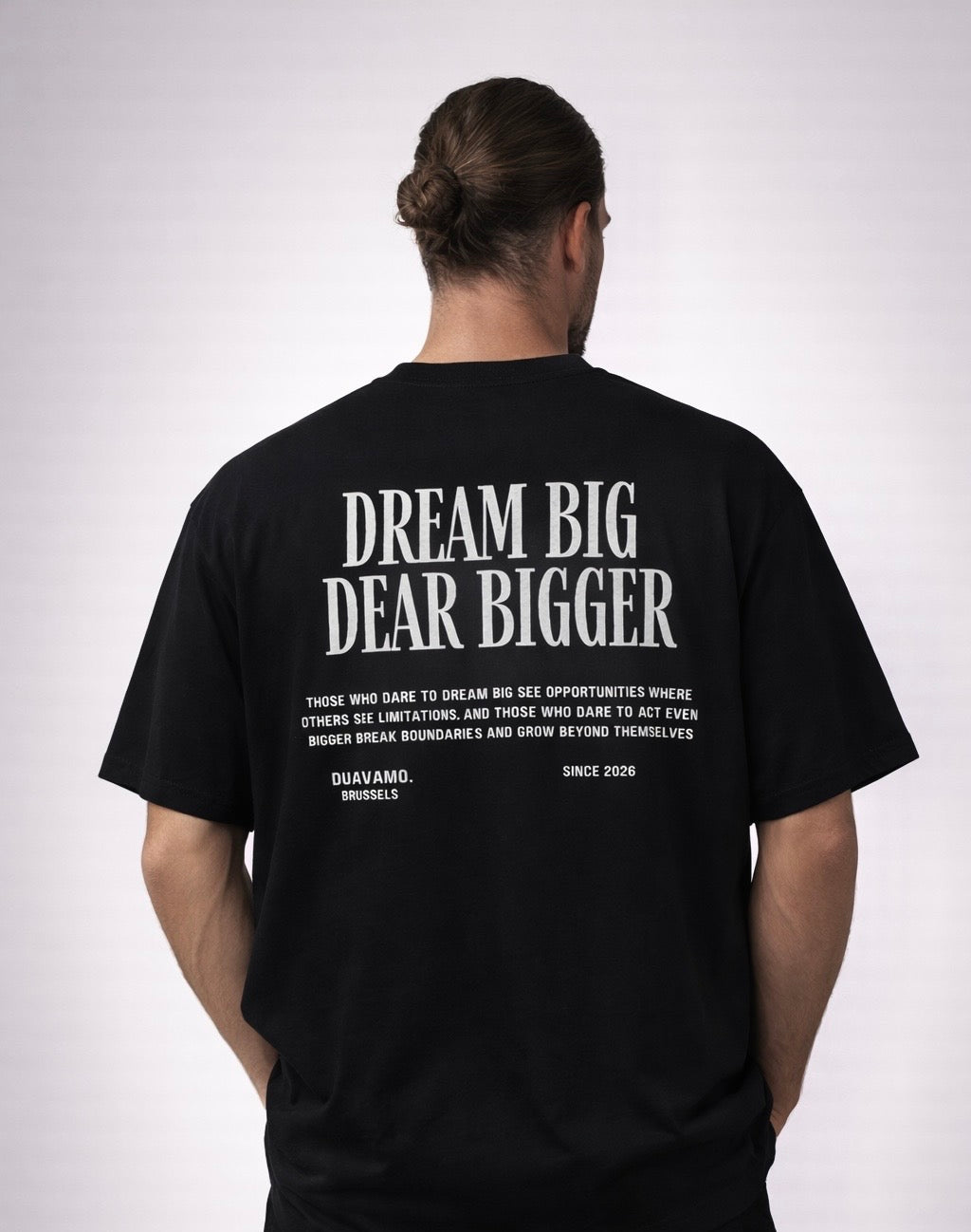 Duavamo Dream Bigger Oversized T Shirt Black